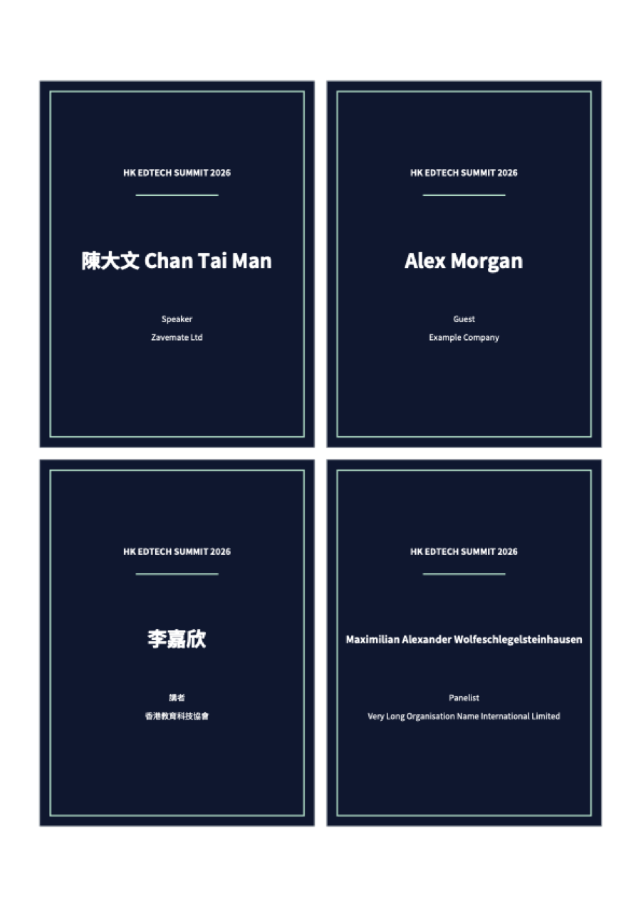 Name badges